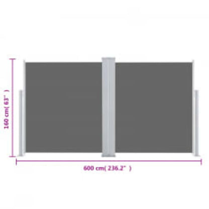 Vidaxl Toldo Lateral Retráctil Gris Antracita 160x600 Cm_2
