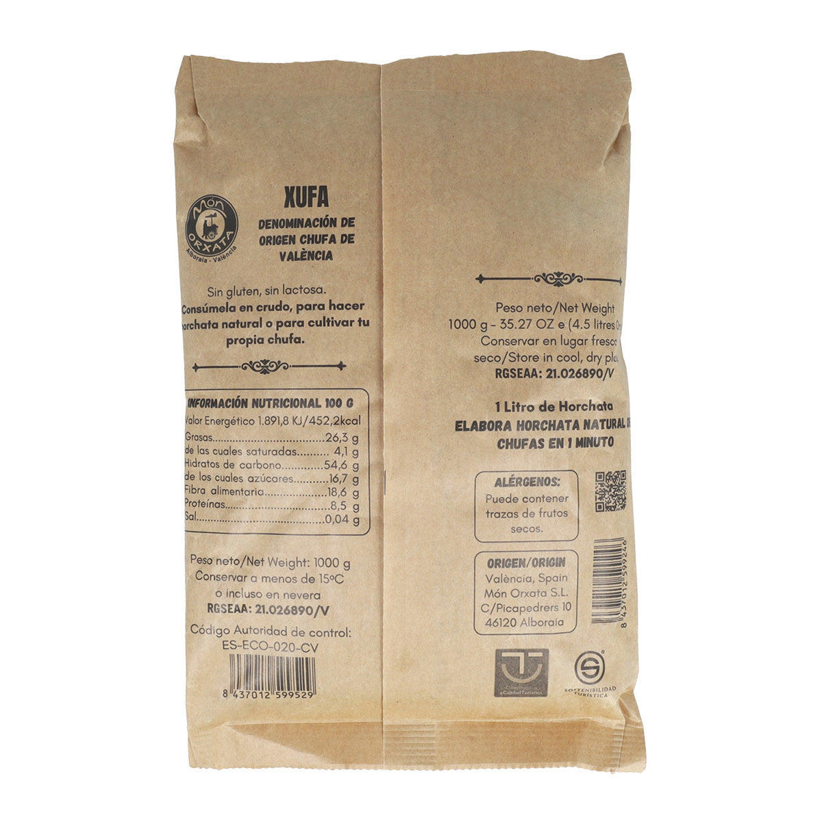 Xufa de Valencia en Grano Mon Orxata 1 Kg