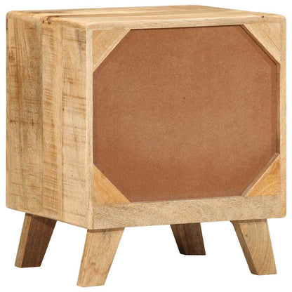 Mesilla De Noche 2 Uds 40x32x46 Cm Madera Mango Rugosa_2