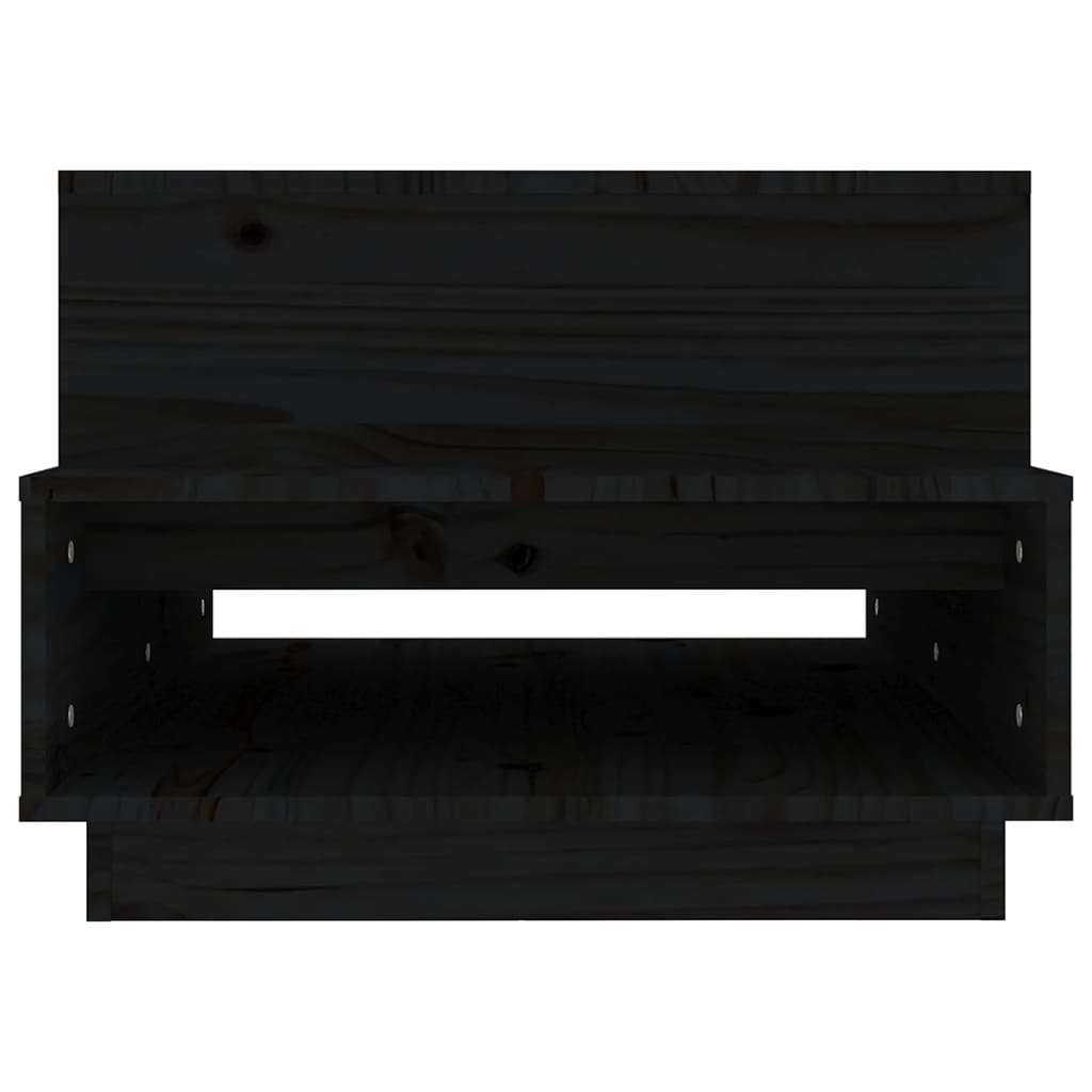 Mesa De Centro Madera Maciza De Pino Negro 80x55x40,5 Cm_4
