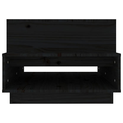 Mesa De Centro Madera Maciza De Pino Negro 80x55x40,5 Cm_4