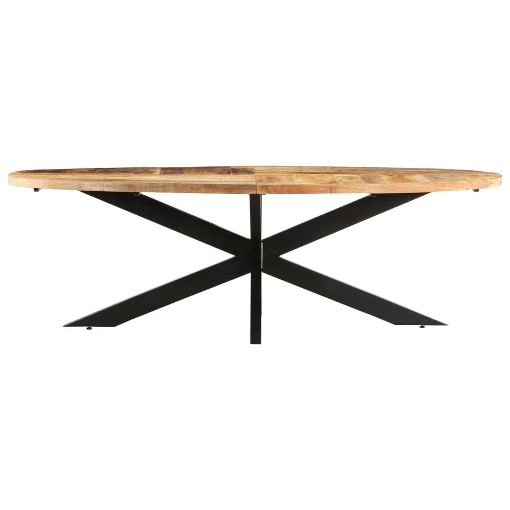 Mesa De Comedor De Madera De Mango Rugosa 240x100x75 Cm_0