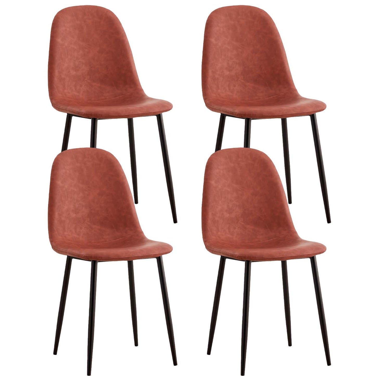 Pack 4 Sillas De Comedor De Piel Mera 56x44x87.5cm Thinia Home_0