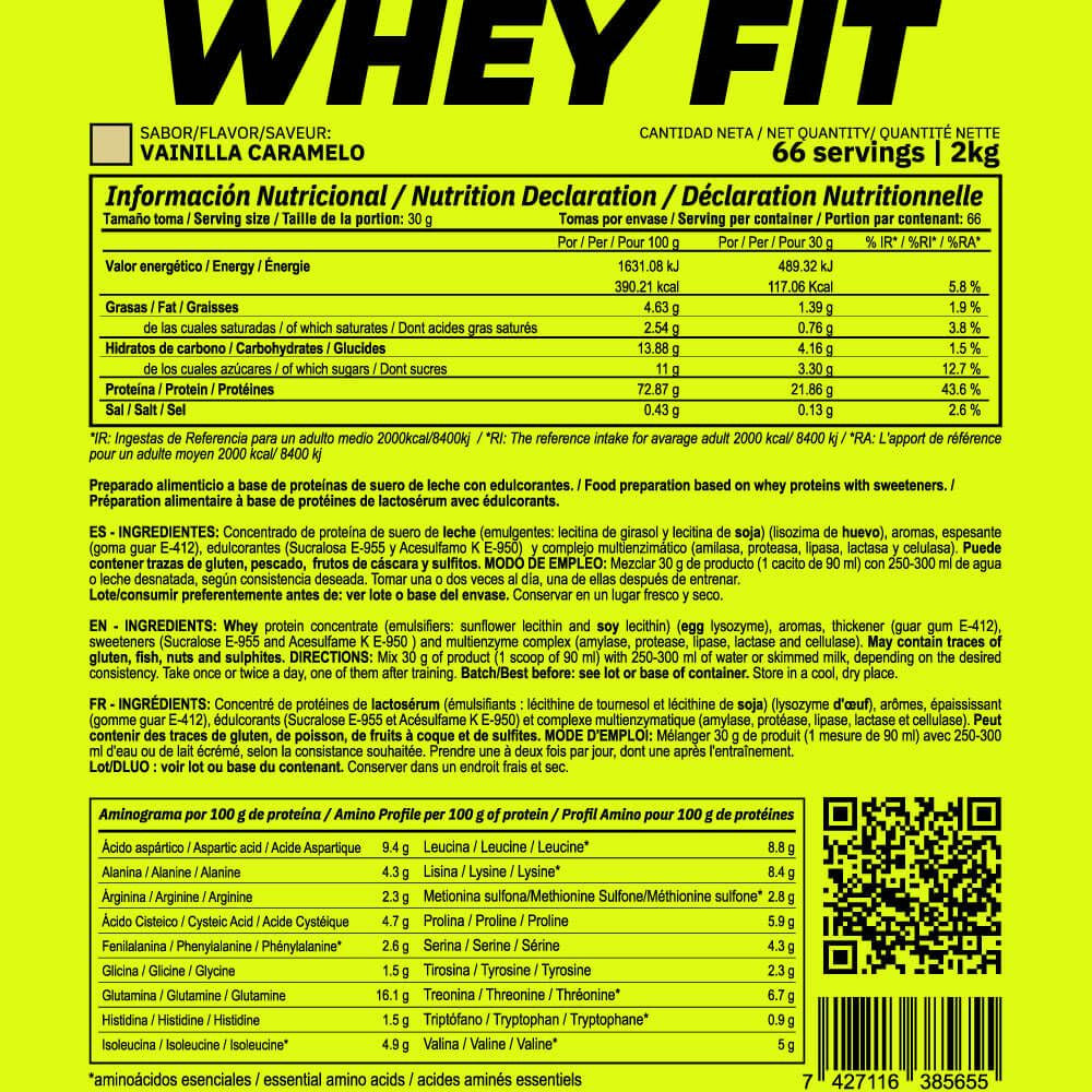 Whey Fit - 2kg - Vainilla Caramelo - Aumenta La Masa Muscular - Masmusculo_4