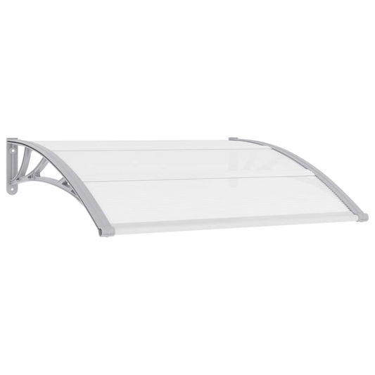 Marquesina Para Puerta Pc Gris Y Transparente 120x75 Cm_0