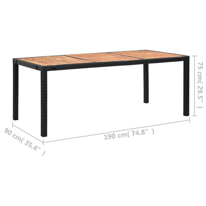 Vidaxl Set Comedor De Jardín 9 Piezas Y Cojines Ratán Sintético Negro_2