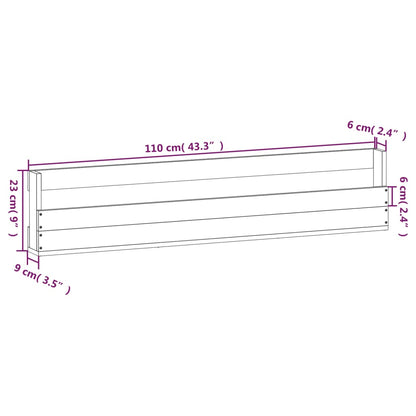 Estantes Para Zapatos De Pared 2 Uds Madera De Pino 110x9x23 Cm / Vetonek_4