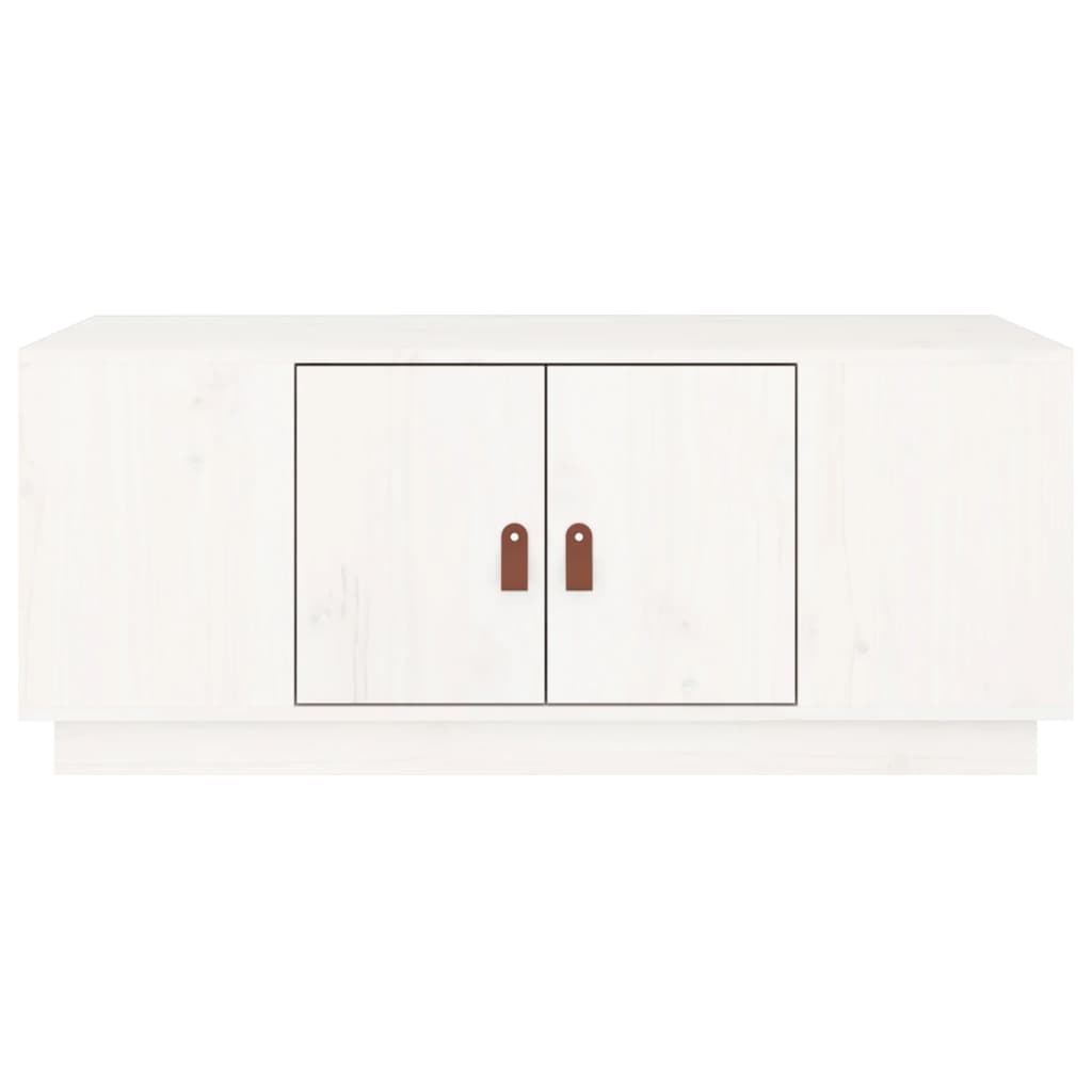 Mesa De Centro De Madera Maciza De Pino Blanco 100x50x41 Cm_4