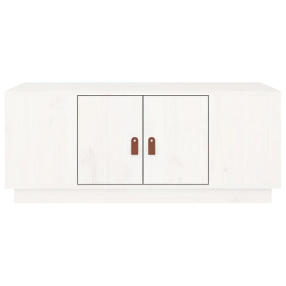 Mesa De Centro De Madera Maciza De Pino Blanco 100x50x41 Cm_4