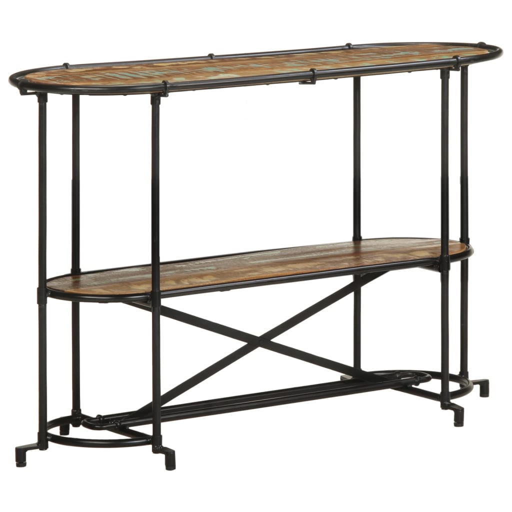 Mesa Consola Madera Maciza Reciclada 110x42x76 Cm_1