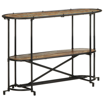 Mesa Consola Madera Maciza Reciclada 110x42x76 Cm_1