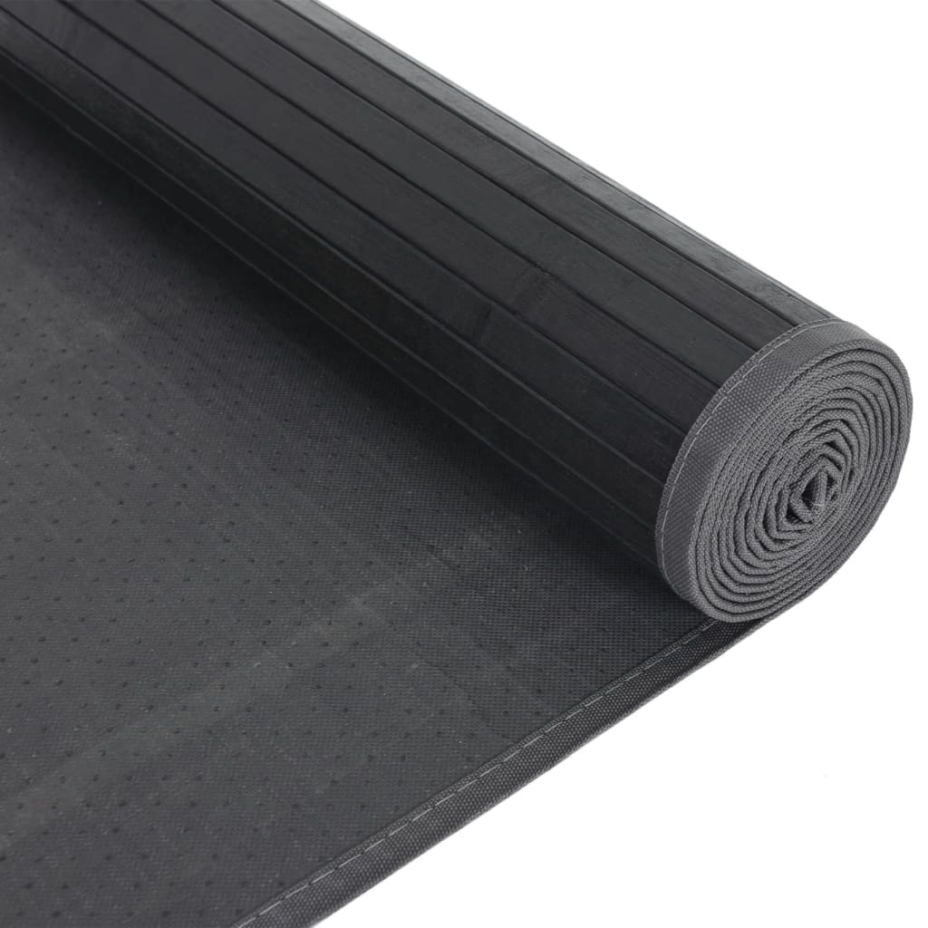 Alfombra Rectangular Bambú Negro 80x1000 Cm / Vetonek_0