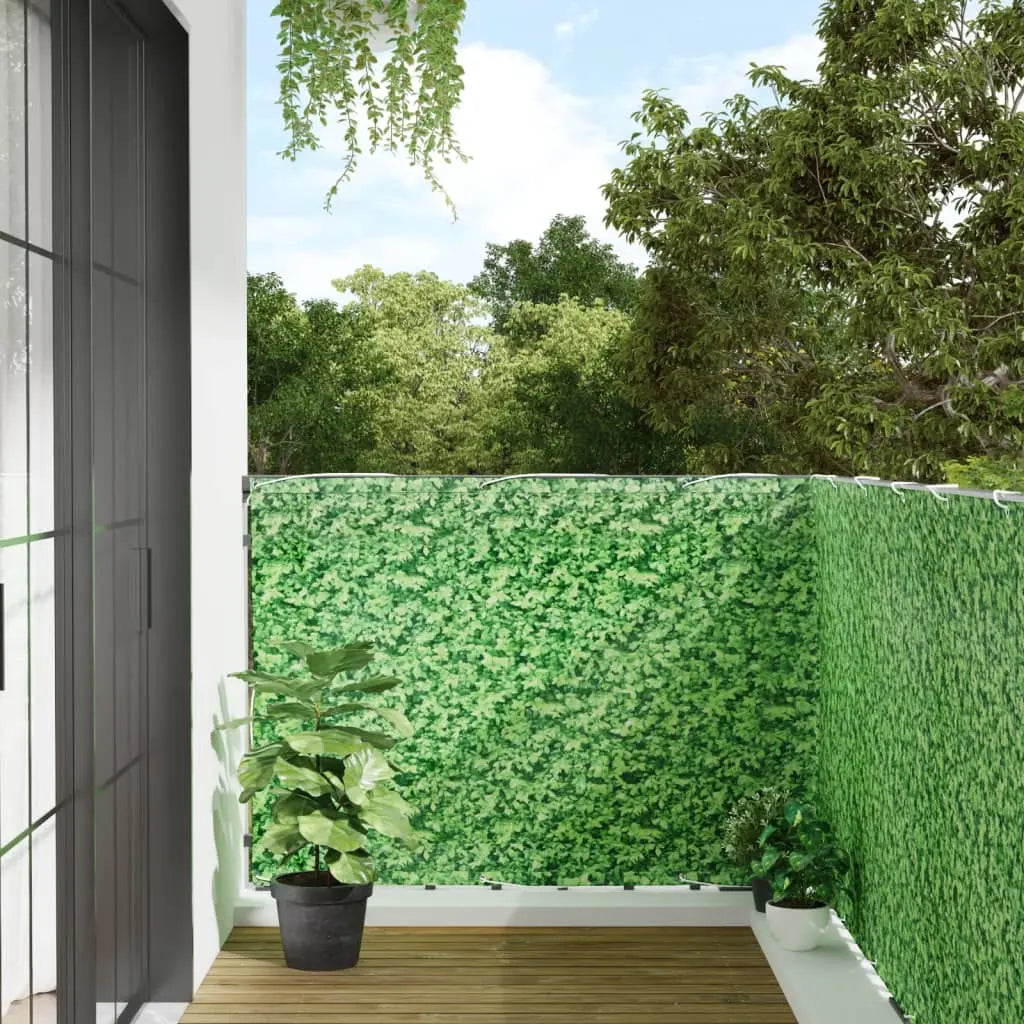Pantalla De Privacidad De Balcón Pvc Plantas Verde 800x120 Cm / Vetonek_1