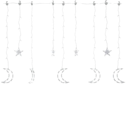 Vidaxl Luces Estrella Y Luna 138 Leds Blanco Frío Con Control Remoto_0