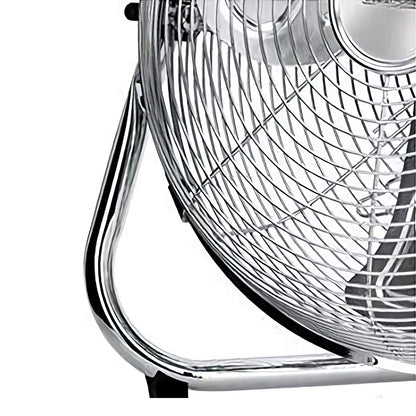 Ventilador Industrial Suelo, 35 Cm, Cuerpo Metal, 3 Aspas Metálicas, 3 Velocidades, Silencioso Mpm Mwp-04, Plata
