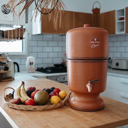 Filtro de Agua Stéfani Classic 5L Arcilla Natural – 10 L Total (5 L Filtrados + 5 L Reserva) – 47 cm Alto x 24 cm Ø_1