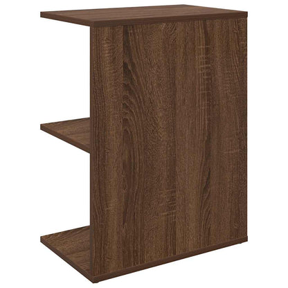 Mesita De Noche Madera De Ingeniería Marrón Roble 46,5x29x61 Cm_4