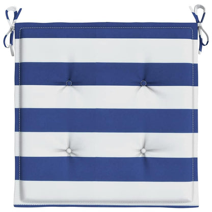 Vidaxl Cojines Silla Jardín 2 Uds Tela A Rayas Azul Y Blanco 40x40x4cm_4