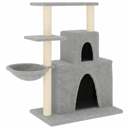Vidaxl Rascador Para Gatos Con Postes De Sisal Gris Claro 83 Cm_0