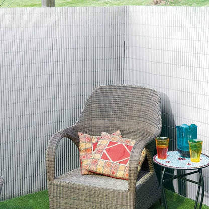 Nature Valla Cañizo De Ocultación Jardín Doble Cara Pvc Blanco 1,5x3 M / Vetonek_0