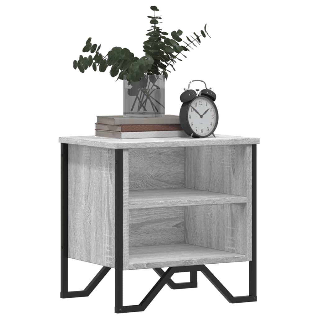 Mesitas De Noche 2 Uds Madera Ingeniería Gris Sonoma 40x30x40cm_2