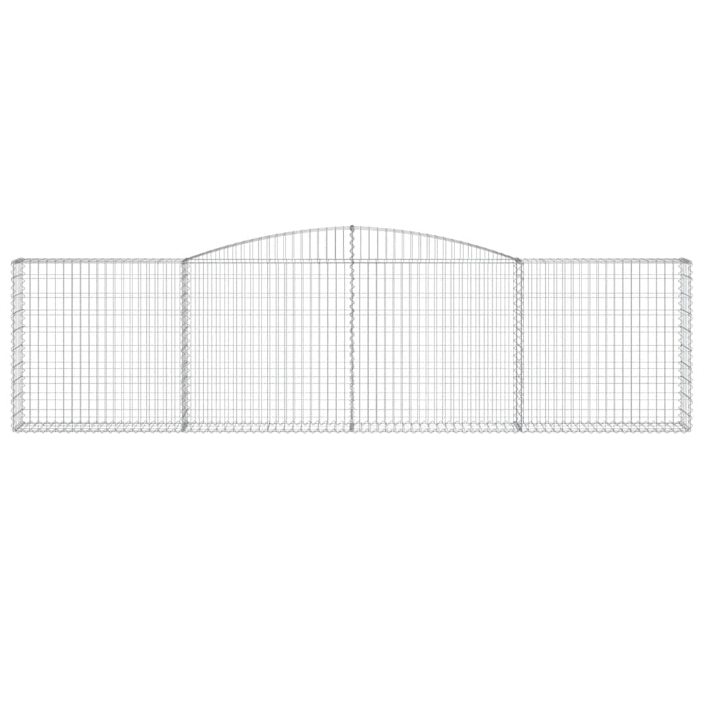 Cestas De Gaviones 8 Uds Forma De Arco Hierro 400x30x100/120 Cm_3