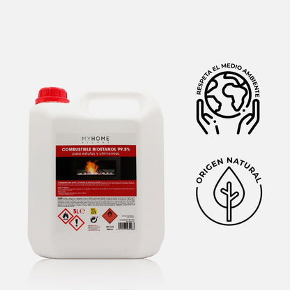 Bioetanol Origen Vegetal 5 Litros | Combustible Para Chimeneas Bioetanol | Combustión Limpia | My Home_1