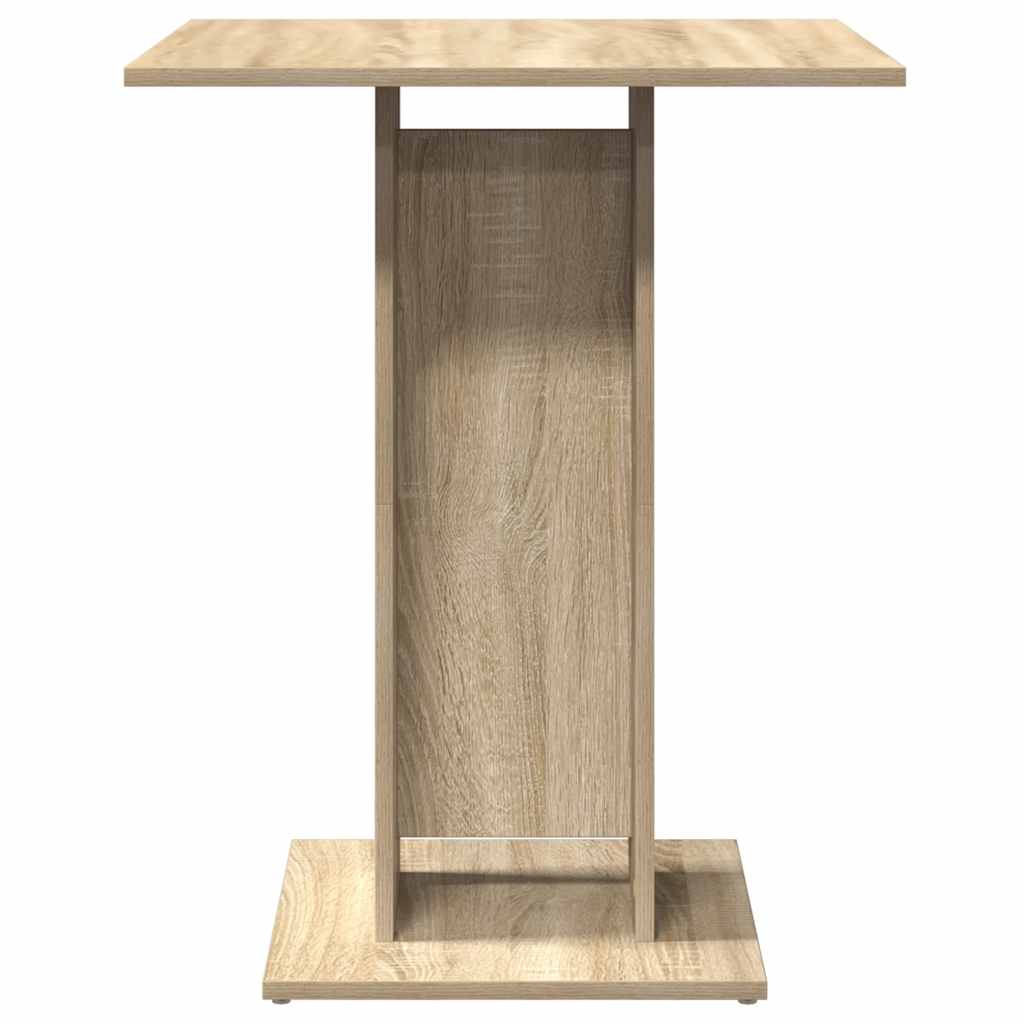 Mesa De Bistró Contrachapada Color Roble Sonoma 60x60x75 Cm_2