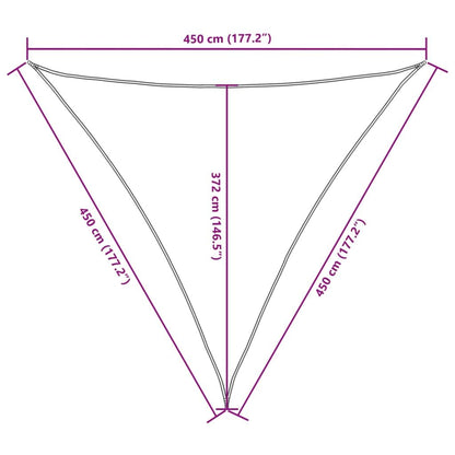 Vidaxl Toldo Vela Triangular Tela Oxford Gris Antracita 4,5x4,5x4,5 M_2