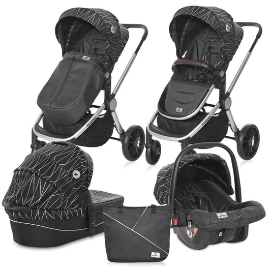 Carrito De Bebé Ramona Trío Capazo Duro Silver Stripe_0