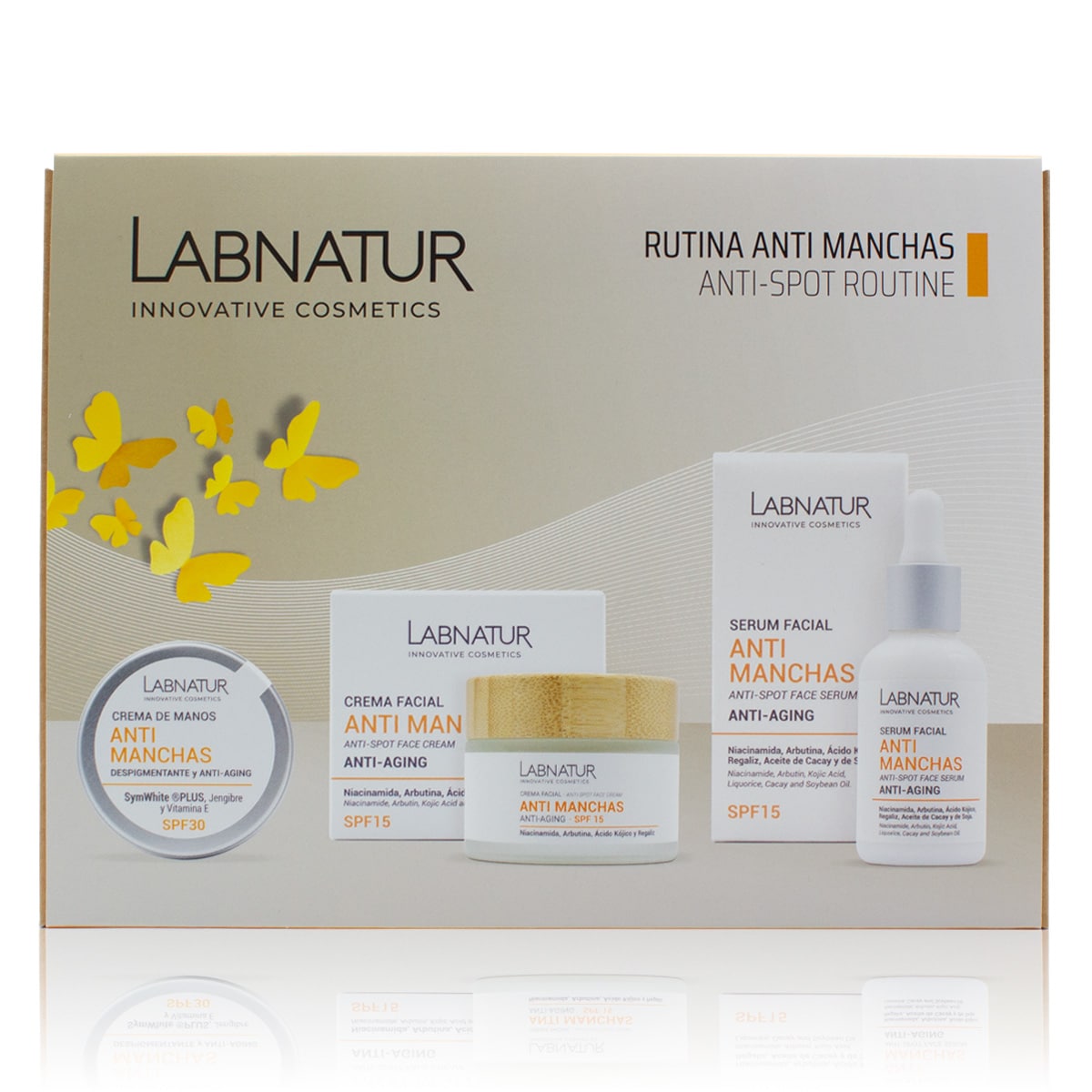 Labnatur Pack Anti Manchas | Niacinamida, Arbutina y Ácido Kójico | Crema + Sérum y Manos SPF | Despigmentante Natural_0