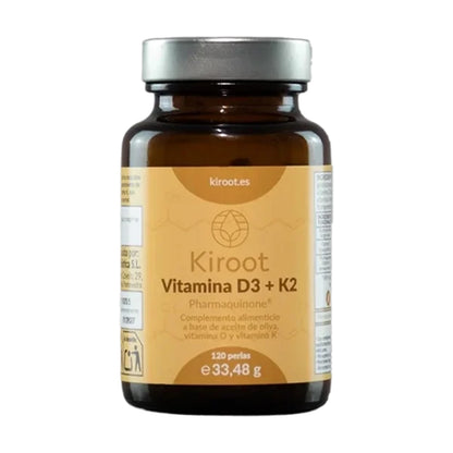 Vitamina D3+K2, Kiroot, 120 perlas