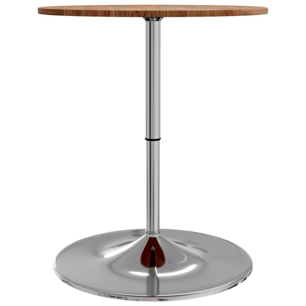 Mesa Alta De Madera Maciza Roble Marrón Claro Ø60x89,5 Cm_4