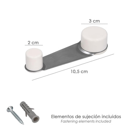 Tope Puerta Adhesivo Con Retenedor Blanco_1