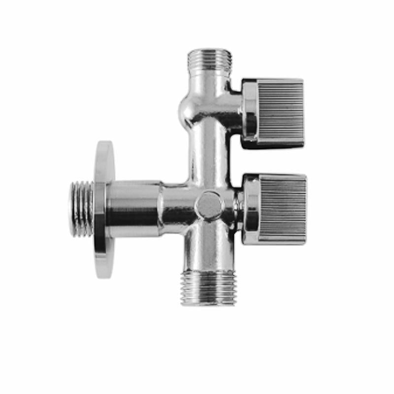 Llave De Escuadra Doble Salida 3/4 Y 3/8. Entrada De 1/2. Llave De Paso Doble, Llave Angular Doble, Toma Lavadora Doble._0