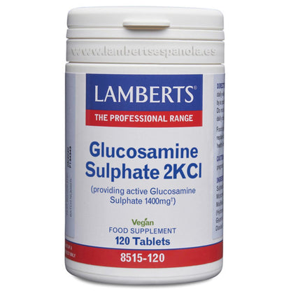 Sulfato de Glucosamina 2KCl 1400 mg Lamberts 120 tabletas