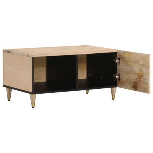 Mesa De Centro De Madera Maciza De Mango 80x50x40 Cm_0