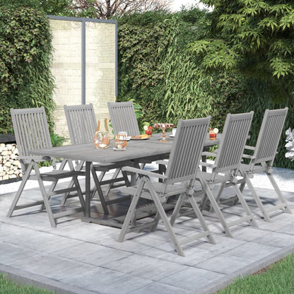 Juego De Comedor Para Jardín 7 Piezas Madera Maciza Acacia / Vetonek_4