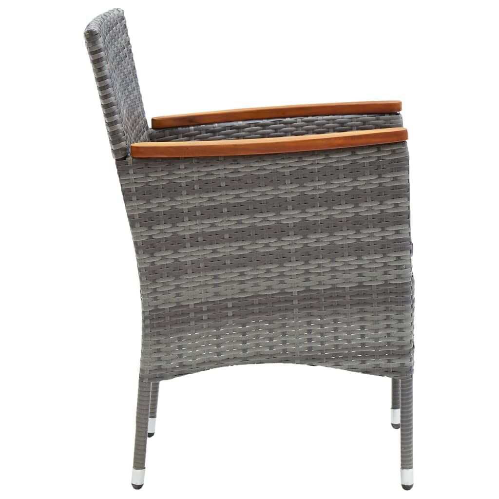 Vidaxl Sillas De Comedor Para Jardín 4 Unidades Ratán Sintético Gris_3