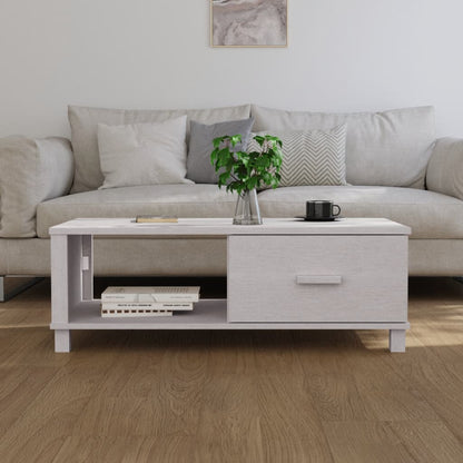 Mesa De Centro Hamar Madera Maciza De Pino Blanco 100x55x35 Cm_1