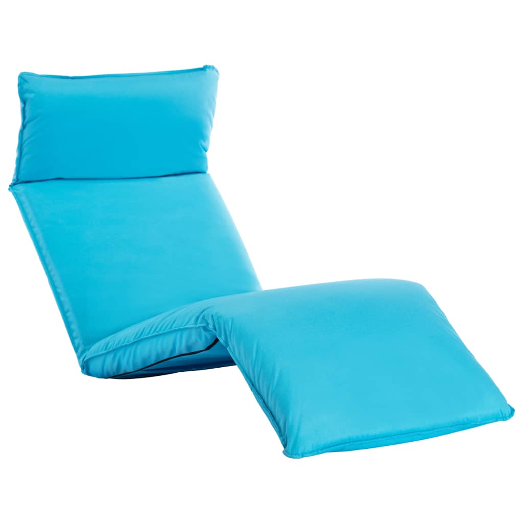 Tumbona Plegable De Tela Oxford Azul_0