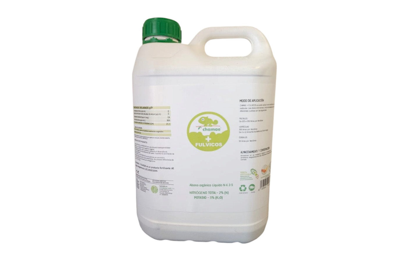 Fertilizante Chamae + Fúlvicos Ecológico 5 Litros, Uso Doméstico.