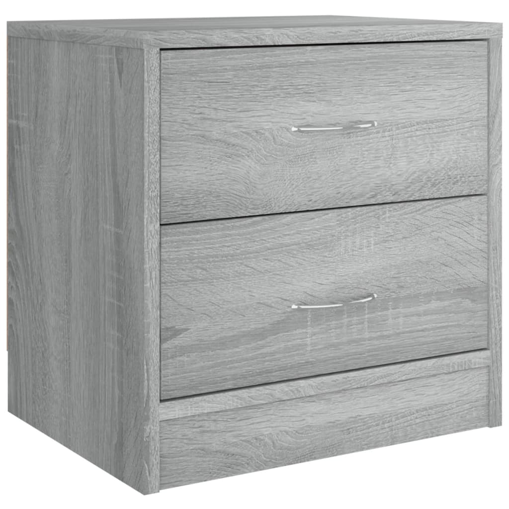 Mesitas De Noche 2 Uds Madera Ingeniería Gris Sonoma 40x30x40cm_1