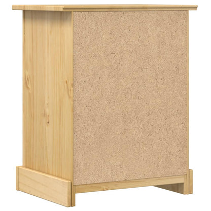 Mesita De Noche Corona Madera Maciza De Pino 53x39x66 Cm_4
