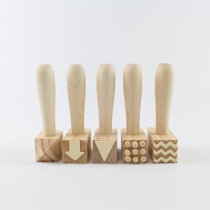 5 Martillos De Madera Con Patrones_1