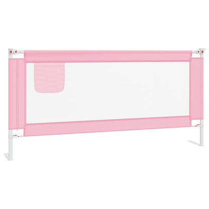 Vidaxl Barandilla De Seguridad Cama De Niño Rosa Tela 190x25 Cm_0