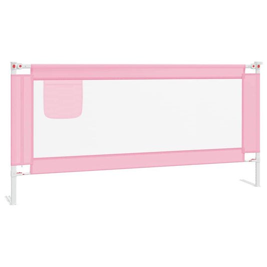 Vidaxl Barandilla De Seguridad Cama De Niño Rosa Tela 190x25 Cm_0