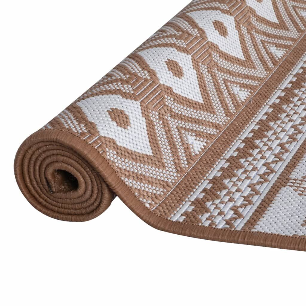 Vidaxl Alfombra De Exterior Gris Y Blanca Reversible 80x150 Cm_4
