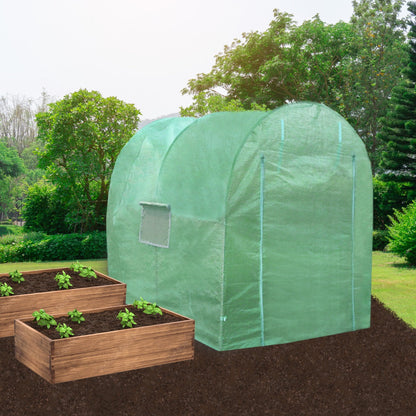 Invernadero Politúnel Con Estantería Galvanizada De Jardín Carpa De Cultivo 19mm 4 X 2m_3