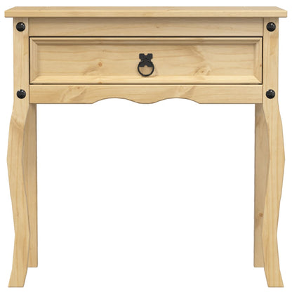 Mesa Consola Corona Madera Maciza De Pino 73x35x73 Cm_2